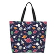 thumbnail image 1 of Cauagu Rocket Satellite Print Women Large Capacity Tote Bag - Casual Shoulder Bag Fashion Handbag Shopping Bag Daily Bag Hobo Bags for Travel Work and Shopping, 1 of 8