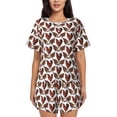 thumbnail image 1 of Cauagu A Rooster With Chickens for Women's Round Neck Pajama Set,Short-Sleeved Pajamas Soft Sleepwear Set Summer Pajamas Set Lounge Sets 2-Piece Pj-Medium, 1 of 6
