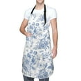 thumbnail image 1 of Cauagu Rose Flowers Aprons with Pockets,Waterproof Apron for Women,Kitchen Cooking Apron Adjustable Bib Aprons Chef Apron for Cooking,Drawing,Crafting, 1 of 8