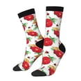 thumbnail image 1 of Cauagu Rose Flowers Print Crew Socks for Women and Men,Adult Athletic Running Socks 1-Pair Sports Socks Work Gear Socks with Moisture Wicking, 1 of 6