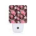 Cauagu Rose Flowers Print LED Nightlight,0.5W Night Lights Plug into