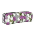 thumbnail image 1 of Cauagu Rose Flowers Print Leather Pencil Pen Case - Stationery Bag Portable Stationery Bag Big Capacity Pencil Pouch Cosmetic Organizer Bag for Men & Women, 1 of 7