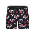 thumbnail image 1 of Cauagu Rose Flowers Print Men's Boxer Briefs, Funny & Cute Underwear Elastic Waistband Briefs Ideal Gift for Men,1-Pack, 1 of 7