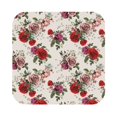 Cauagu Rose Flowers for Round Coaster,Drink Coasters Set of 4 Leather