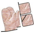thumbnail image 1 of Cauagu Rose Gold Glitter Splatter Print Oven Mitts and Pot Holders 4 pcs Set,Extra Thicken Long Kitchen Oven Glove Potholders BBQ Gloves-Oven Mitts and Pot Holders(11 Inch), 1 of 6