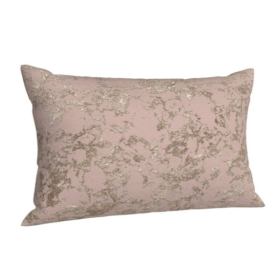 Cauagu Rose Gold Marble Texture Print Pillow Covers with Envelope Closure,1PC Pillow Cases Decorative Pillow Case for Bed & Couch, Pillows Not Included-14"x20"
