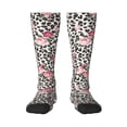 thumbnail image 1 of Cauagu Rose Mix Leopard 3 Print Women's Men's Ankle Socks 1-pack Casual Athletic Socks for Unisex Adult Moisture-Wicking Socks for Daily Wear/Running/Sport, 1 of 8