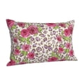 thumbnail image 1 of Cauagu Rose Mix Leopard 4 Print Pillow Covers with Envelope Closure,1PC Pillow Cases Decorative Pillow Case for Bed & Couch, Pillows Not Included-20"x30", 1 of 6