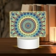 thumbnail image 1 of Cauagu Round Mandala1 for Rectangle Acrylic Night Light - Acrylic Modern Bedside Light with LED Light Lamp Base - Decorative Night Lamp for Restaurant Bar Cafe Shop, 1 of 9