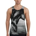 thumbnail image 1 of Cauagu Running Horse Print Men's Sleeveless Muscle Shirts,Tank Tops Quick Dry Workout Tank Top Gym Muscle Tee Fitness Bodybuilding T Shirt for Men-X-Large, 1 of 7