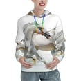 thumbnail image 1 of Cauagu Running White Horses for Women's Hooded Sweatshirts Pullover Hoodie for Women Fall Workout Sweat Long Sleeve Preppy Sweatshirts-Large, 1 of 7