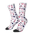 thumbnail image 1 of Cauagu Sailing Marine Travel Print Crew Socks for Women and Men,Adult Athletic Running Socks 1-Pair Sports Socks Work Gear Socks with Moisture Wicking, 1 of 6
