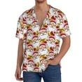 thumbnail image 1 of Cauagu Santa Claus bells Men's Short Sleeve Button Down Hawaiian Shirt for Men Bowling Shirts Casual Summer Beach Shirt,3X-Large, 1 of 6
