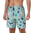 thumbnail image 1 of Cauagu Sea Animal Print Mens Swim Trunks Quick Dry Board Shorts Swim Shorts with Compression Liner Bathing Suits-X-Large, 1 of 6