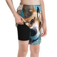 thumbnail image 1 of Cauagu Sea Swimming Corgi Print Swim Trunks for Men,Youth Boys Swim Shorts Compression Liner Beach Shorts Boys' Swimming Shorts 7-20 Years Bathing Suit-X-Large, 1 of 7