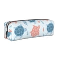 thumbnail image 1 of Cauagu Sea Turtle Print Leather Pencil Pen Case - Stationery Bag Portable Stationery Bag Big Capacity Pencil Pouch Cosmetic Organizer Bag for Men & Women, 1 of 7