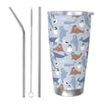 thumbnail image 1 of Cauagu Seal Fox Seagull Whales Pattern 20oz Tumbler,Stainless Steel Vacuum Insulated Tumbler with Lid Insulated Coffee Mug Thermal Cup with Splash Proof Sliding Lid-Straw Three-piece Set, 1 of 8