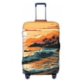 thumbnail image 1 of Cauagu Serene Ocean Sunset Print Travel Luggage Cover,Travel Dust-proof Suitcase Cover Softside Suitcase Protector for 18-32inch,Not Included Suitcase, 1 of 8