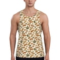 thumbnail image 1 of Cauagu Set With Peanut Print Men's Sleeveless Muscle Shirts,Tank Tops Quick Dry Workout Tank Top Gym Muscle Tee Fitness Bodybuilding T Shirt for Men-Small, 1 of 7