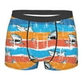 thumbnail image 1 of Cauagu Shark On Line Print Boxer Briefs for Men,Comfortable Breathable Men's Underwear Moisture Wicking Underpants -Small, 1 of 8