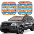 thumbnail image 1 of Cauagu Shark On Line Cauagu {designName} Print Foldable Car Windshield Sun Shade | Front Windshield Shade for Sun | Fits Small Sedans, Mini SUVs, Hatchbacks-Small, 1 of 6