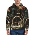 thumbnail image 1 of Cauagu Skeleton Hand Rose Butterfly for Men's Pullover Hooded Sweatshirt Athletic Casual Hoodie Aautumn Hoodie Sweatshirt for Men Pullover Casual Hooded Sweatshirt-Large, 1 of 7