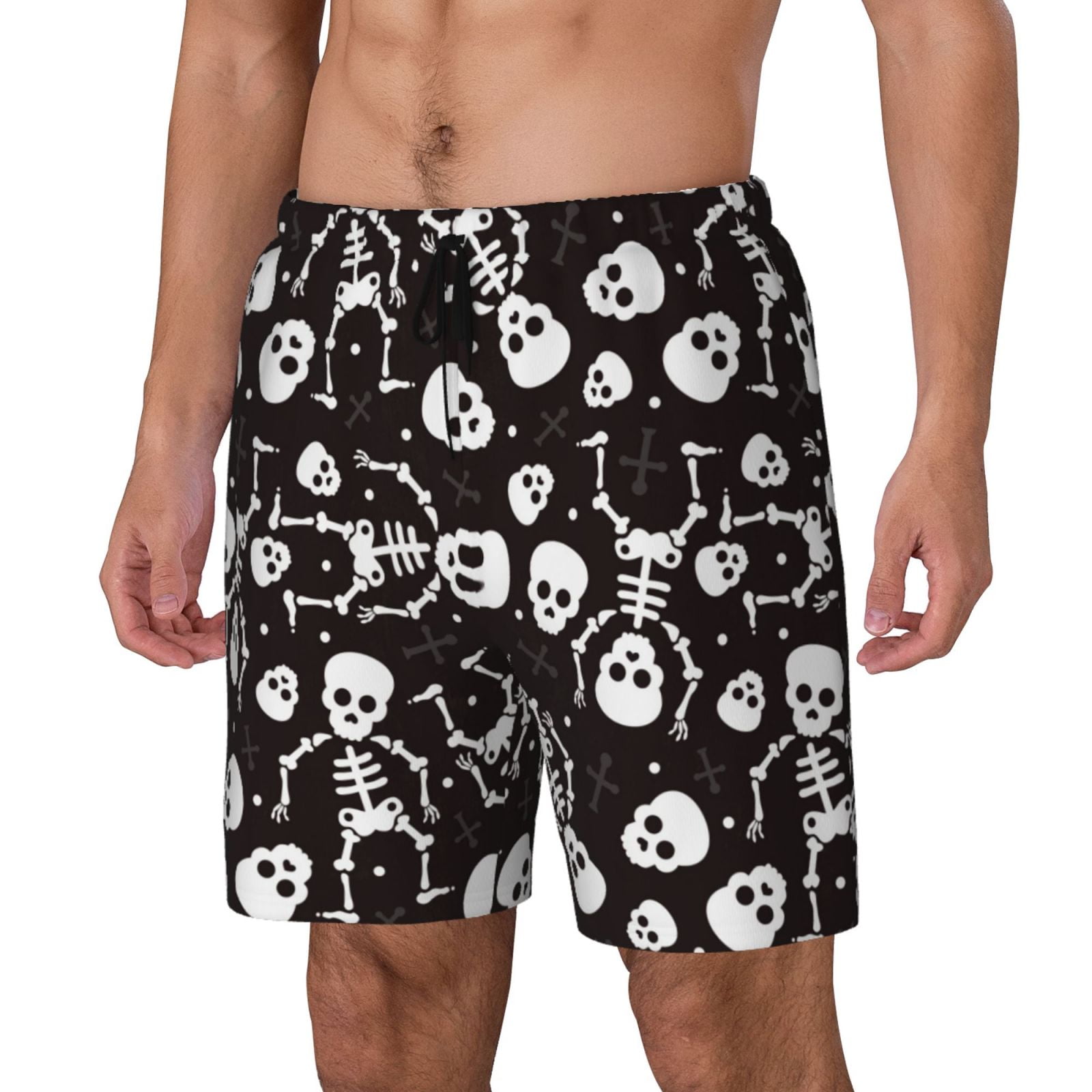 Ghostly Hoedown: Dancing Cowboy Skeleton Swim Trunks main image 1
