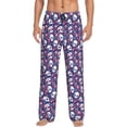 thumbnail image 1 of Cauagu Skull cartoon flower Mens Pajama Pants Sleep & Lounge Pants,PJ Bottoms with Pockets-Medium, 1 of 7