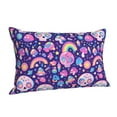 thumbnail image 1 of Cauagu Skull mushroom rainbow Print Pillow Covers with Envelope Closure,1PC Pillow Cases Decorative Pillow Case for Bed & Couch, Pillows Not Included-16"x24", 1 of 6