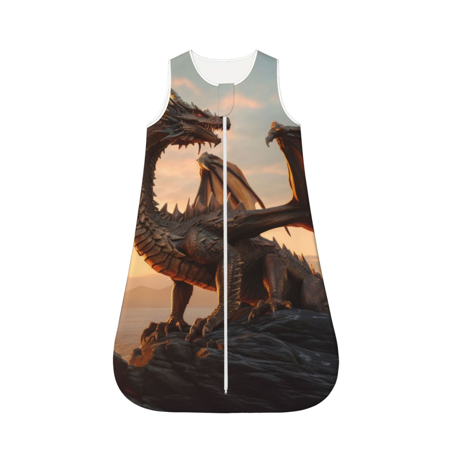 Cauagu Sky Sunset Bronze Dragon for Infant Wearable Blanket,Unisex