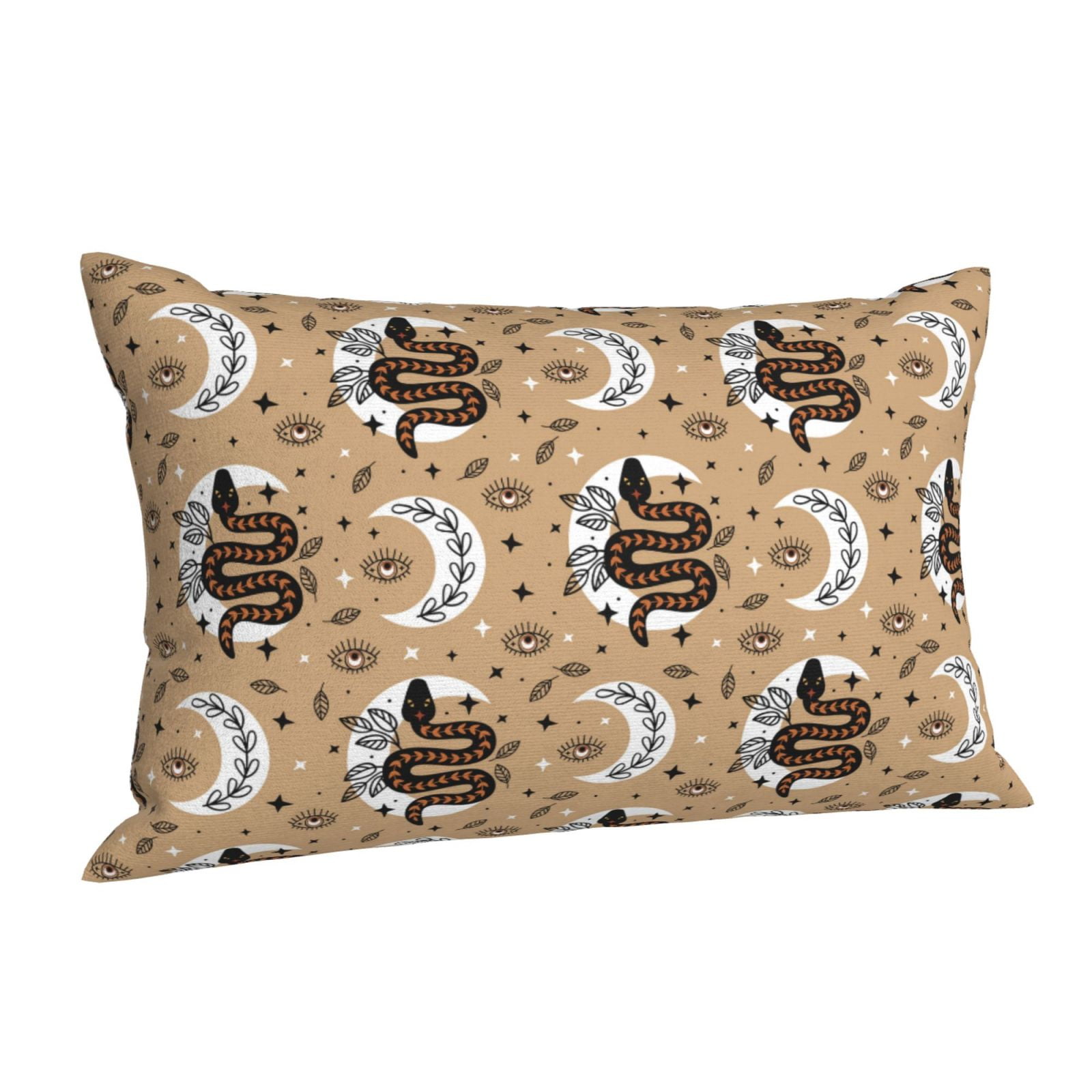 Cauagu Snake And Flower Print Pillow Covers with Envelope Closure,1PC ...