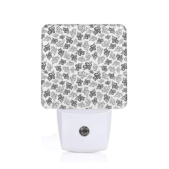 Cauagu Snake Print LED Nightlight,0.5W Night Lights Plug into Wall 1 Pack with Dusk-to-Dawn Light Sensor Soft Glow Lamp for Bathroom Adult Hallway-US