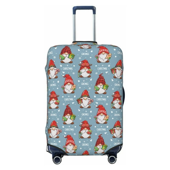 Cauagu Snowflake Christmas gnome Print Travel Luggage Cover,Travel Dust-proof Suitcase Cover Softside Suitcase Protector for 18-32inch,Not Included Suitcase