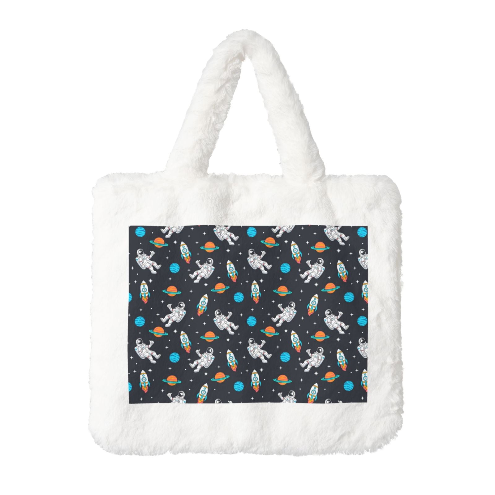 Women's Large Furry Plush Tote Bag – Fluffy Shoulder Handbag, 14.9x4.3x10.6 Inches, Soft & Stylish