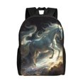 thumbnail image 1 of Cauagu Space White Horse Print Backpacks,Travel Daypack Casual Laptop Backpack Bookbag Fits 15 Inch Computer for Men Women, 1 of 8