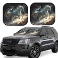 thumbnail image 1 of Cauagu Space White Horse Cauagu {designName} Print Foldable Car Windshield Sun Shade | Front Windshield Shade for Sun | Fits Small Sedans, Mini SUVs, Hatchbacks-Medium, 1 of 6