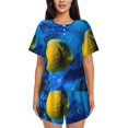 thumbnail image 1 of Cauagu Sports Tennis Ball for Women's Round Neck Pajama Set,Short-Sleeved Pajamas Soft Sleepwear Set Summer Pajamas Set Lounge Sets 2-Piece Pj-XX-Large, 1 of 6