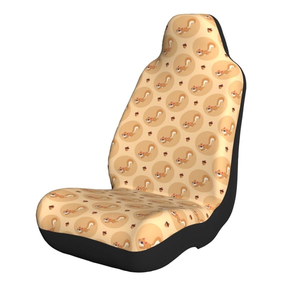 Cauagu Squirrel And Nuts Print Car Seat Covers,Universal Automotive Seat Covers Car Seat Protectors Easy to Install Car Cover Car Accessories Auto rucks Van & SUV-1