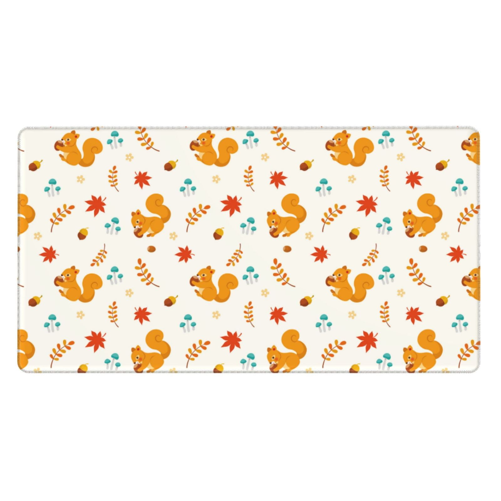 Cauagu Squirrel Maple Leaves And Nuts for Large Mouse Pad,XXL Extended ...