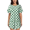 thumbnail image 1 of Cauagu St. Patrick’s day for Women's Round Neck Pajama Set,Short-Sleeved Pajamas Soft Sleepwear Set Summer Pajamas Set Lounge Sets 2-Piece Pj-4X-Large, 1 of 6