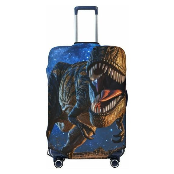 Cauagu Starry Night Charging Dinosaur Print Travel Luggage Cover,Travel Dust-proof Suitcase Cover Softside Suitcase Protector for 18-32inch,Not Included Suitcase