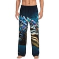 thumbnail image 1 of Cauagu Starry Sky Colorful Crocodile Mens Pajama Pants Sleep & Lounge Pants,PJ Bottoms with Pockets-Medium, 1 of 7