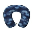 Cauagu Starry Sky Pattern Travel Pillow Memory Foam, UShaped Neck