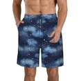 thumbnail image 1 of Cauagu Starry Sky Print Men's Swim Trunks,Hawaiian Bathing Suit Swimsuits Beach Shorts with Pockets for Men Quick Dry Swimming Board Shorts-, 1 of 6