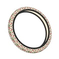 Cauagu Strawberry Print Car Steering Wheel Cover Universal Car