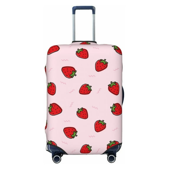 Cauagu Strawberry Print Travel Luggage Cover,Travel Dust-proof Suitcase Cover Softside Suitcase Protector for 18-32inch,Not Included Suitcase