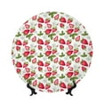 thumbnail image 1 of Cauagu Strawberry1 Print Bone China Decorative Plate, Wall Mount Plate Holiday Decor Decorative Ceramic Plates with Stand Elegant Household Plates Decorative-6in, 1 of 6