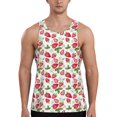 thumbnail image 1 of Cauagu Strawberry1 Print Men's Sleeveless Muscle Shirts,Tank Tops Quick Dry Workout Tank Top Gym Muscle Tee Fitness Bodybuilding T Shirt for Men-X-Large, 1 of 7