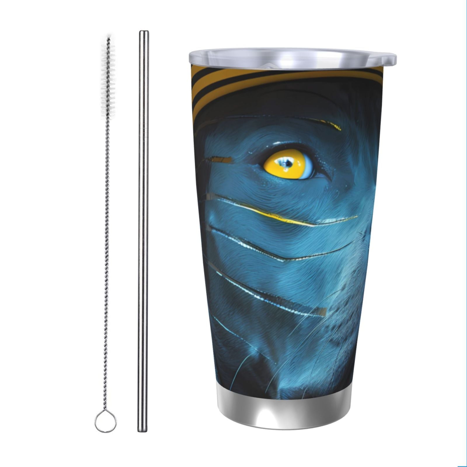 Cauagu Stylish Yellow Dog Pattern 20oz Tumbler,Stainless Steel Vacuum