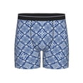thumbnail image 1 of Cauagu Stylized Flowers Vintage Boho Print Men's Boxer Briefs, Funny & Cute Underwear Elastic Waistband Briefs Ideal Gift for Men,1-Pack, 1 of 7